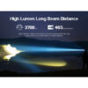 JETBeam M37 PRO Rechargeable High Performance Tactical Flashlight - 3700 Lumens, 465 Metres