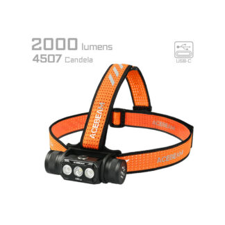 AceBeam H50 2.0 High Performance Rechargeable High CRI Spot/Flood Headlamp - 2000 Lumens, 141 Metres