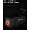 Gaciron Bird Nest 200, Bicycle Saddle Bag with Motion Sensor Tail Light - Black