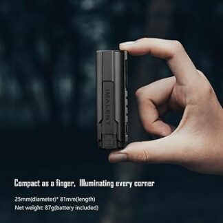 Imalent LD35 Rechargeable EDC Flashlight with Wireless Charging Case (Black) - 1200 Lumens, 328 Metres