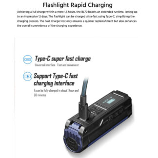 Imalent BL70 Rechargeable Powerful EDC Flashlight with Red Light - 6000 Lumens, 347 Metres