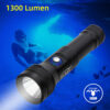 Hi-Max HD01 Rechargeable Diving Torch (Navy Blue), 1300 Lumens