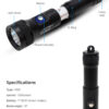 Hi-Max HD01 Rechargeable Diving Torch (Navy Blue), 1300 Lumens