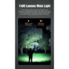 Lumintop GT Nano 5.0 Rechargeable Mini Multi-Light Source Flashlight - 1400 Lumens, 180 Metres