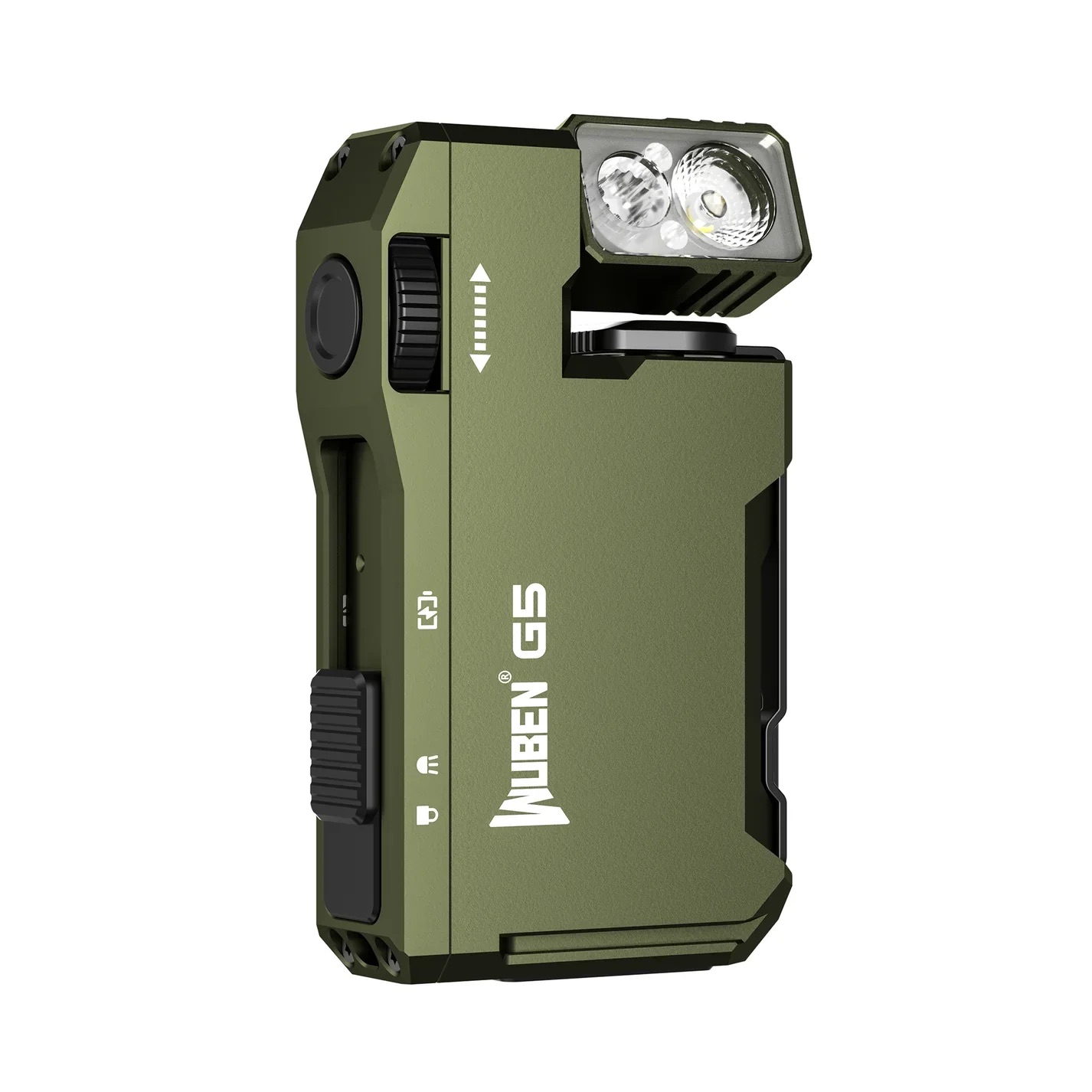 Wuben G5 Ultra Compact Rechargeable Flashlight with RGB LED - 1200 Lumens - Army Green