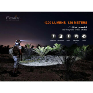 Fenix HM60R Rechargeable Headlamp with Red Light and Intelligent Frequency Sensor - 1300 Lumens,120 Metres