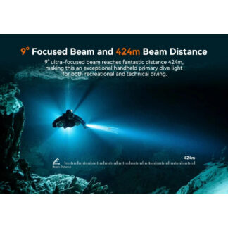 OrcaTorch D920 Cordless Primary Diving Light - 5000 Lumens, 424 Metres