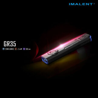 Imalent GR35 Rechargeable Flat Flashlight with Red Laser/ UV/Police Lights - 2800 Lumens, 426 Metres