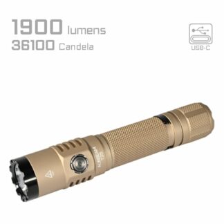 AceBeam T35 Desert Compact Tactical Flashlight - 1900 Lumens, 380 Metres