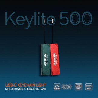 AceBeam Keylite 500 USB-C Keychain Light Teal – 500 Lumens, 70 Metres