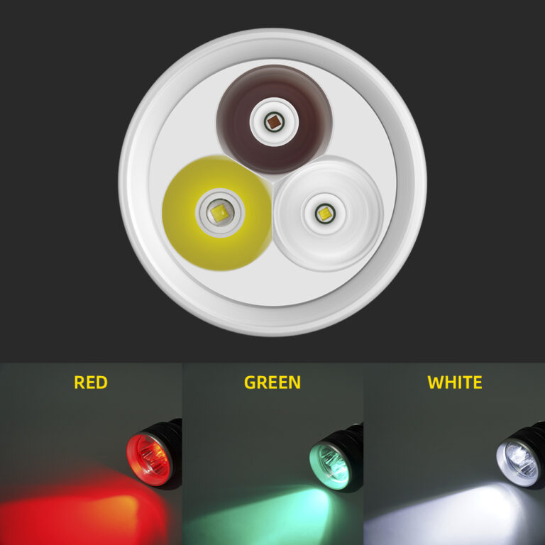 Led Signal Torch Tri Colour Rail Signal Flashlight – White/Green/Red | LED Torch Shop