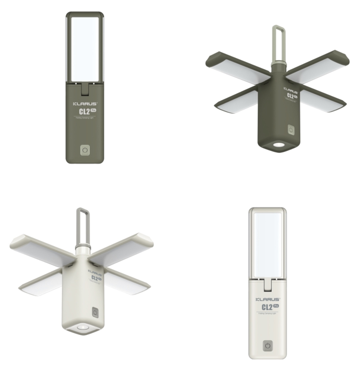 Klarus CL2 Pro 3-in-1 Rechargeable Folding Lantern, Flashlight, and Power Bank - White (14,000mAh, 750 Lumens)