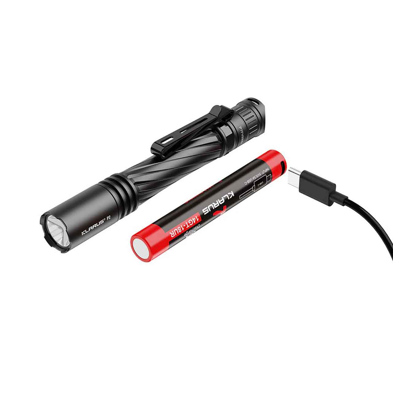Klarus P2 EDC 2AA Flashlight - 1000 Lumens, 270 Metres