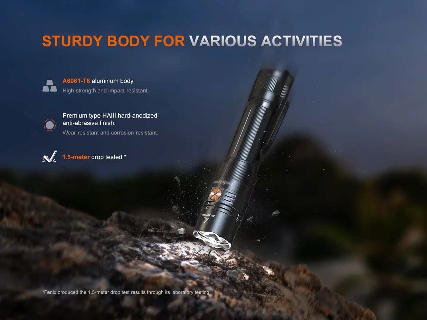 Fenix PD36R ACE LED USB-C Rechargeable Flashlight - 3000 Lumens, 415 Metres