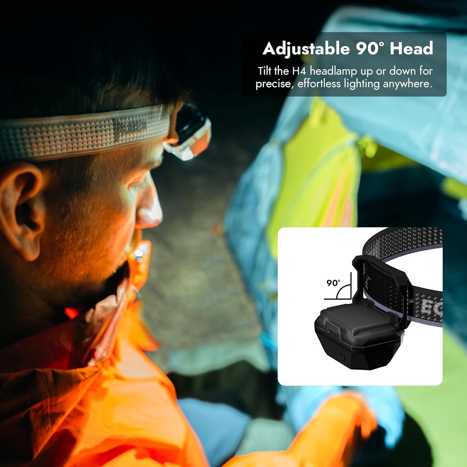 Wuben H4 Rechargeable Multi-Function Headlamp – 800 Lumens, 66 Metres (Black)