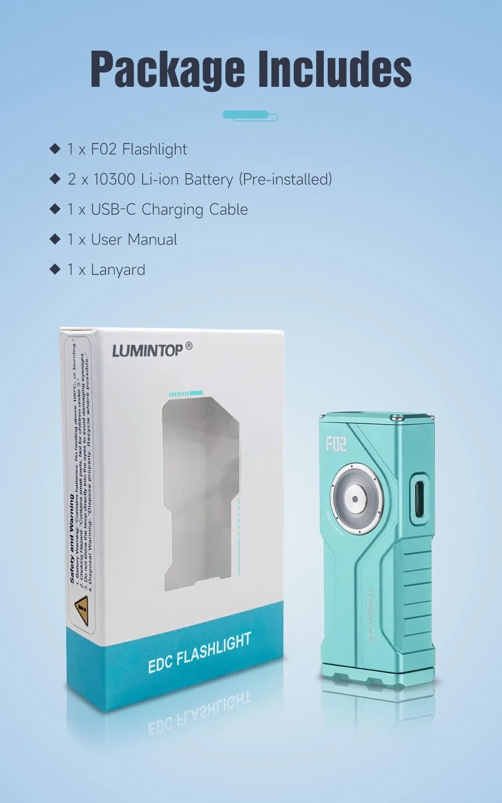 Lumintop F02 4-in-1 Mini Multifunction Flashlight With UV RGB & Green Pointer - 1000 Lumens