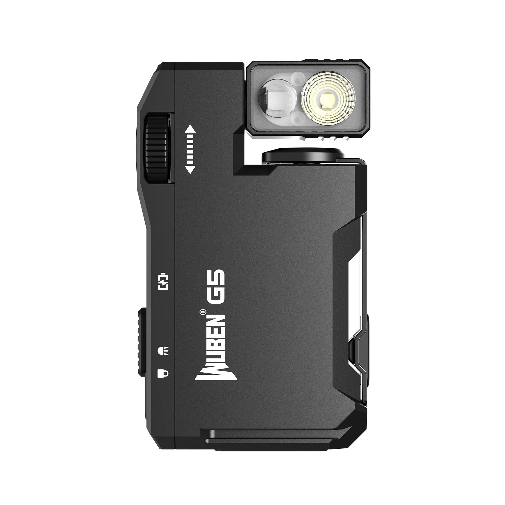 Wuben G5 Ultra Compact Rechargeable Flashlight with RGB LED - 1200 Lumens - Black