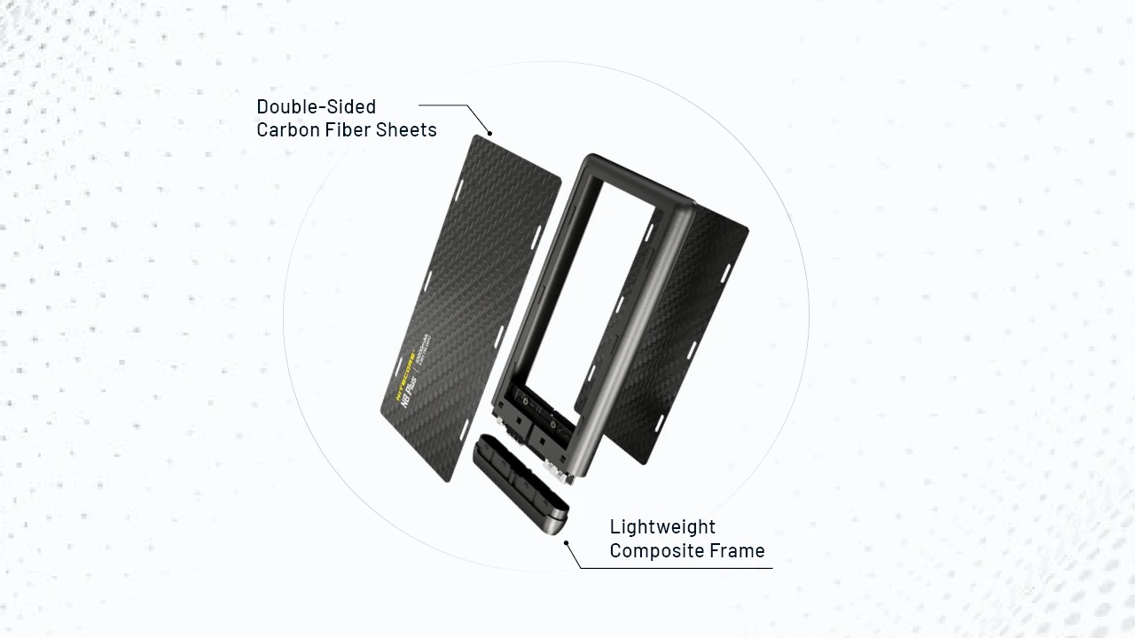Nitecore NB Plus Ultra Lightweight Carbon Fibre 10000mAh Waterproof Power Bank
