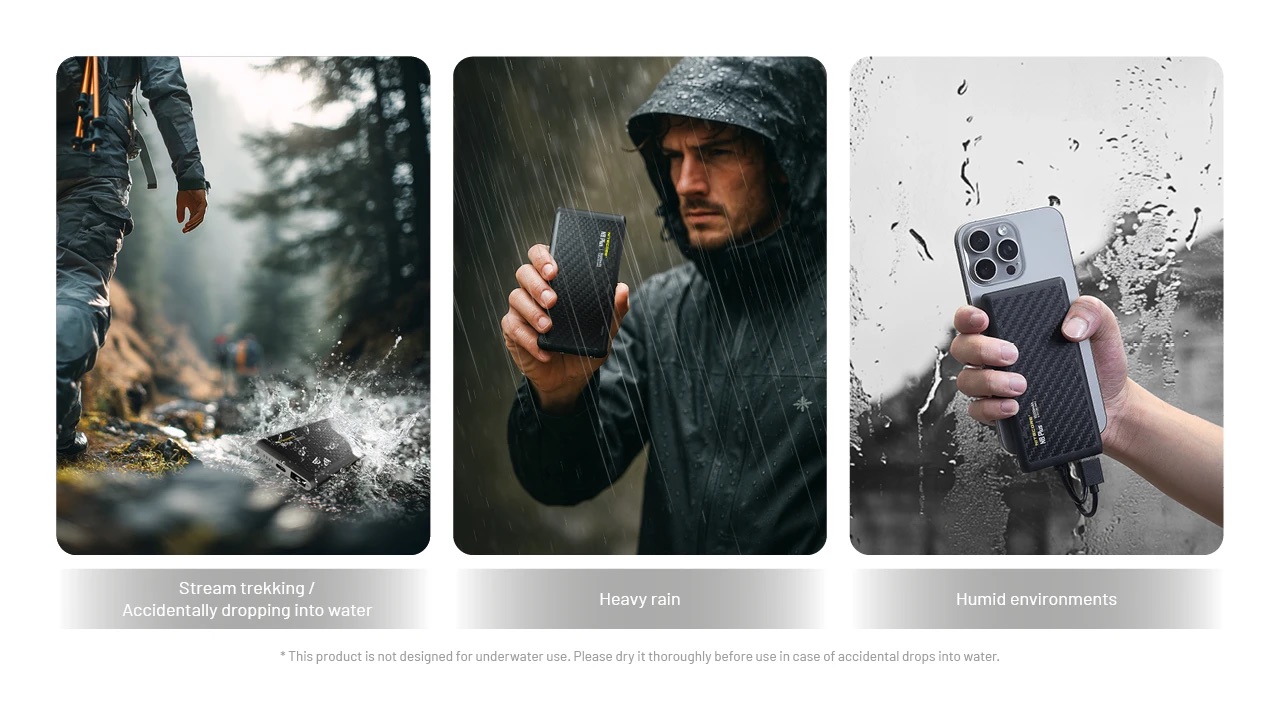 Nitecore NB Plus Ultra Lightweight Carbon Fibre 10000mAh Waterproof Power Bank