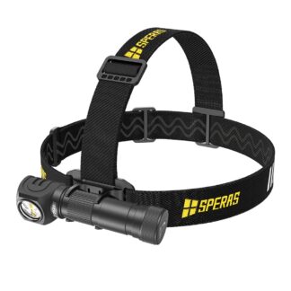 SPERAS SH18 Headlamp with Red and White Light - 2000 Lumens, 250 Metres
