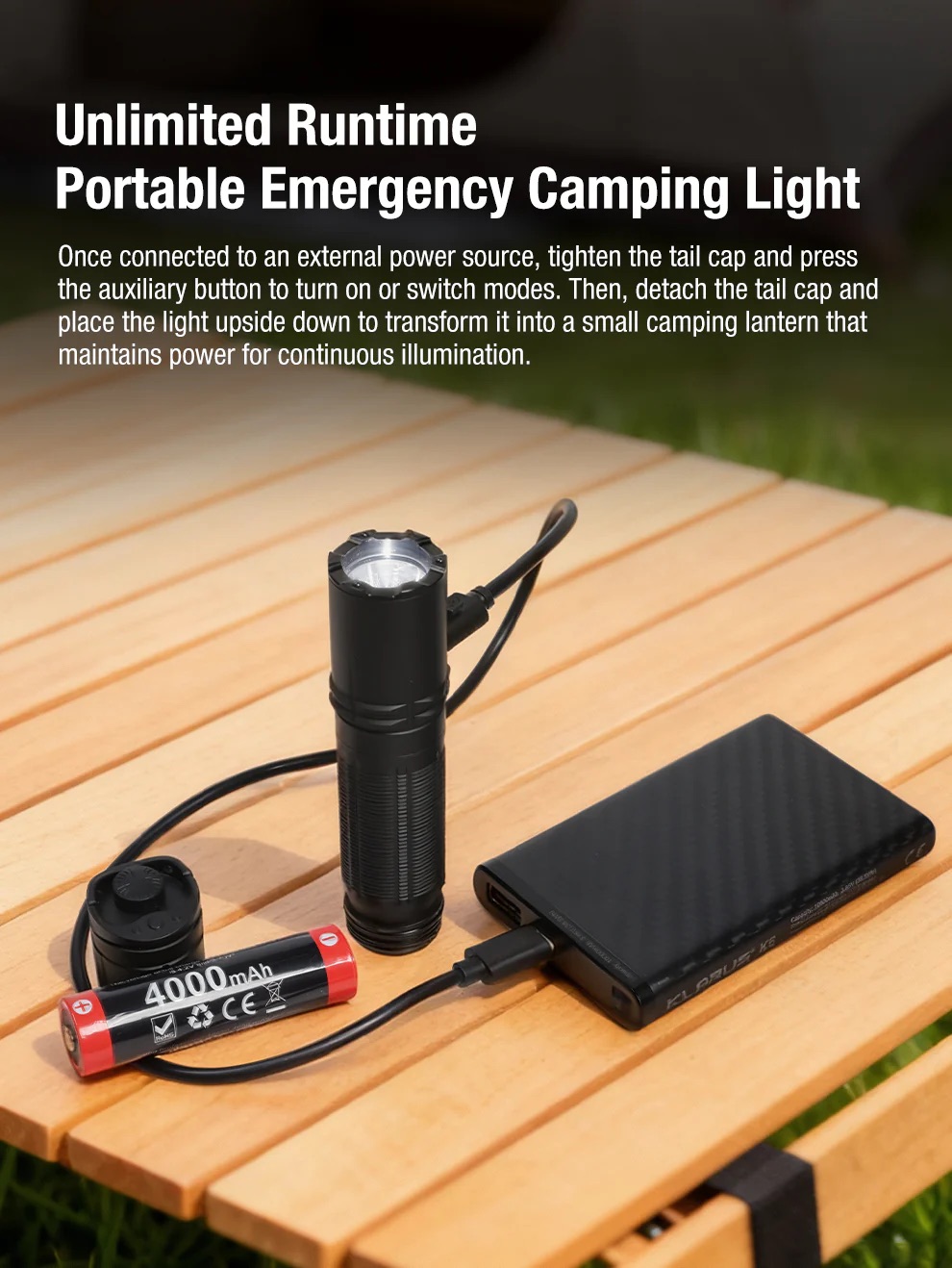 Klarus XT2CR PRO Rechargeable Pocket Flashlight – 2300 Lumens, 360 Metres – Black (NEW 2025 MODEL)