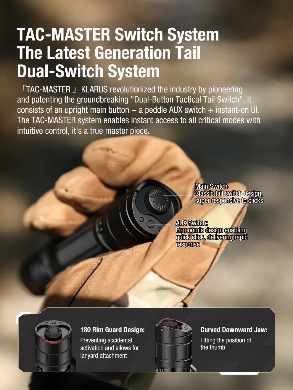 Klarus XT2CR PRO Rechargeable Pocket Flashlight – 2300 Lumens, 360 Metres – Black (NEW 2025 MODEL)