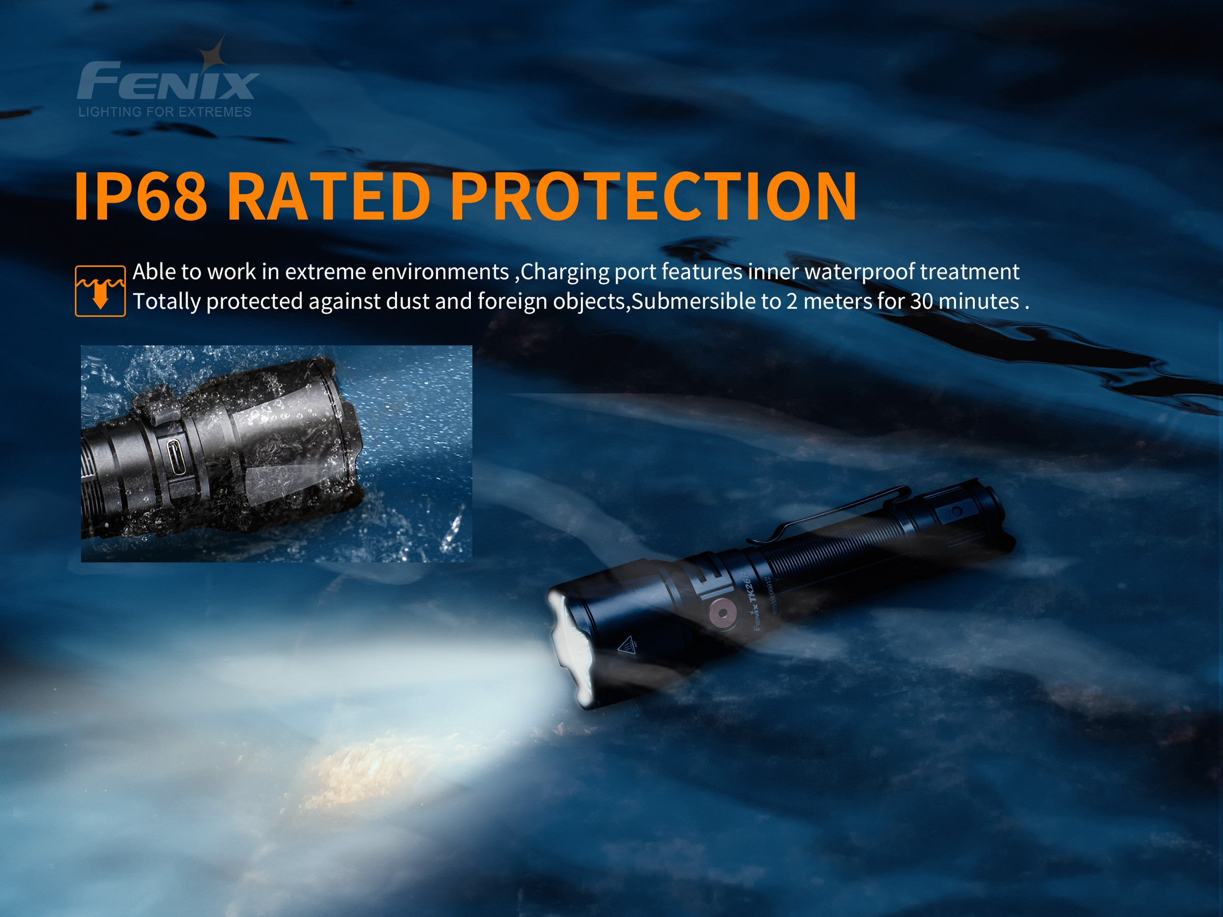 Fenix TK26R Tri-coloured 1500 Lumen Rechargeable LED torch