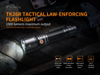 Fenix TK26R Tri-coloured 1500 Lumen Rechargeable LED torch