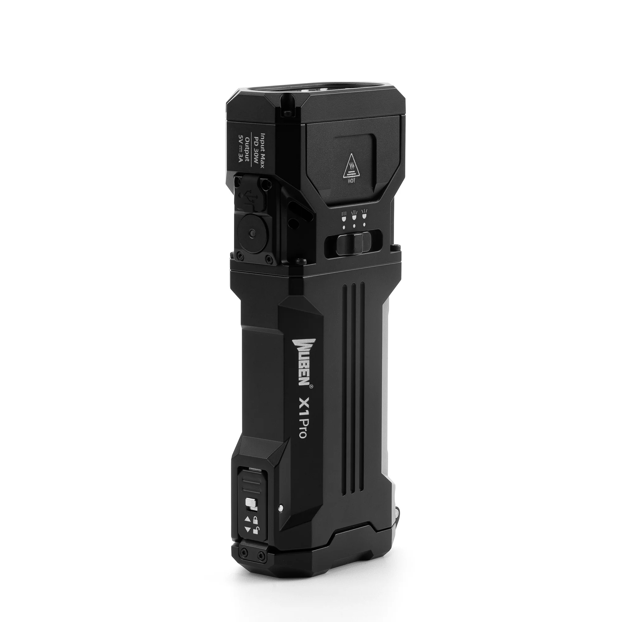 Wuben X1 Pro 12300 Lumens Rechargeable EDC Power Bank Flashlight (Black)