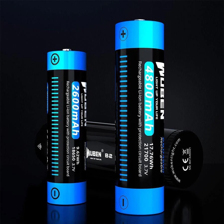 Wuben B2 Rechargeable Bike Light - 1300 Lumens, with Bonus Tail Light (Blue)