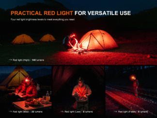 Fenix HM65R V2.0 Rechargeable LED Headlamp with Spot, Flood and Red Light